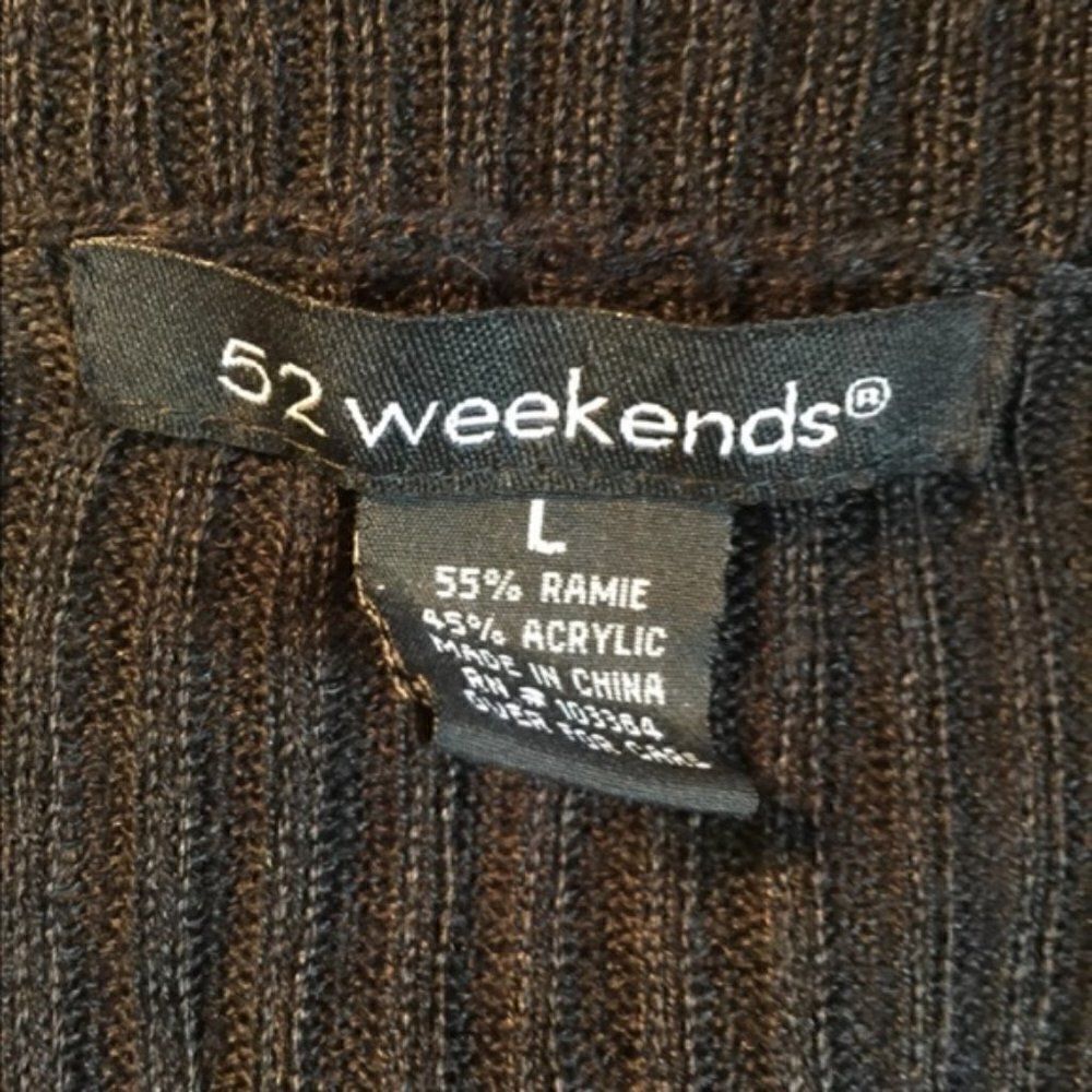 52 Weekends Long Black Cardigan size L - Picture 4 of 4